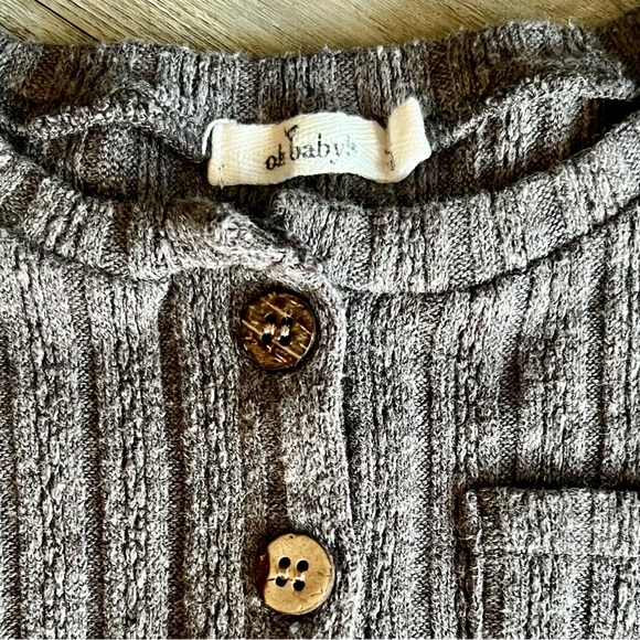 Oh Baby! Grey Lightweight Sweater Set 6-12 months - Picture 2 of 3